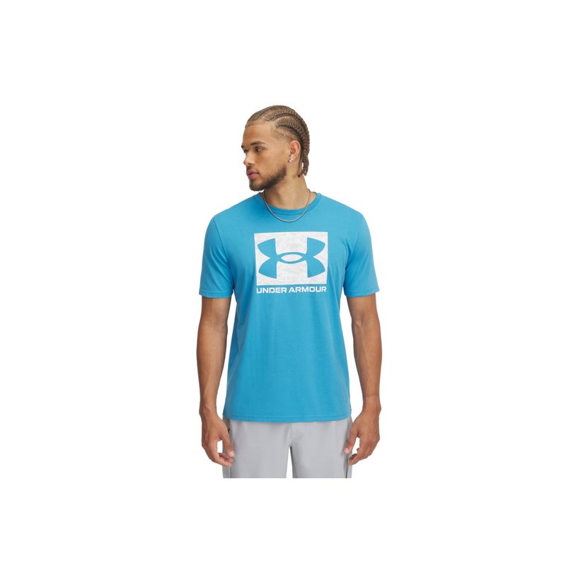 UNDER ARMOUR - Camiseta Hombre UNDER ARMOUR ABC CAMO BXD LOGO SS Azul UNDER ARMOUR