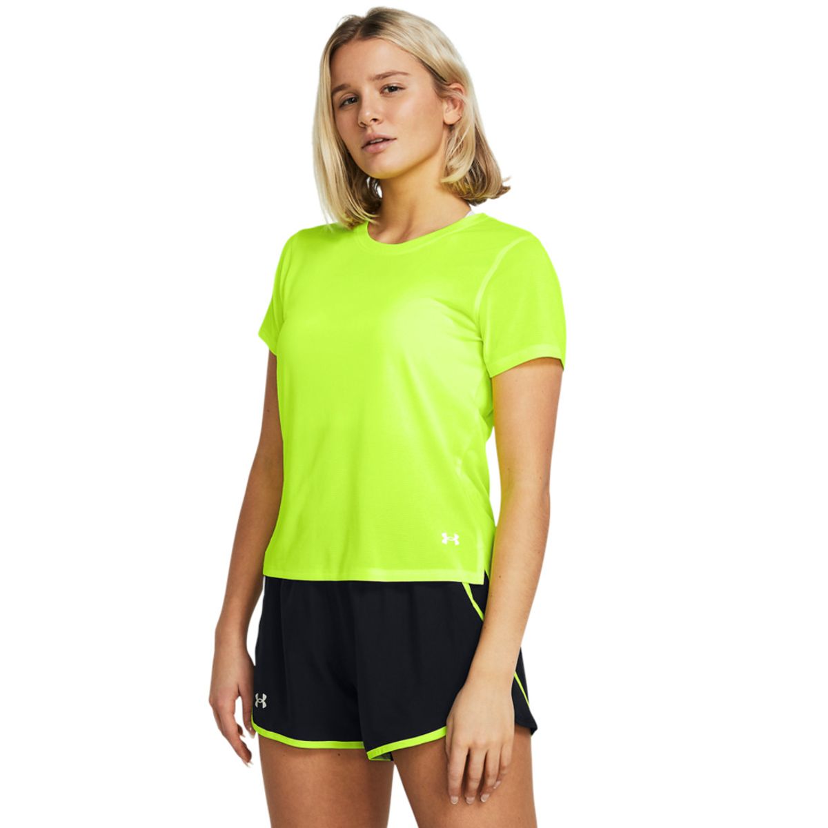 UNDER ARMOUR - Camiseta Mujer UNDER ARMOUR LAUNCH SHORTSLEEVE Amarillo UNDER ARMOUR