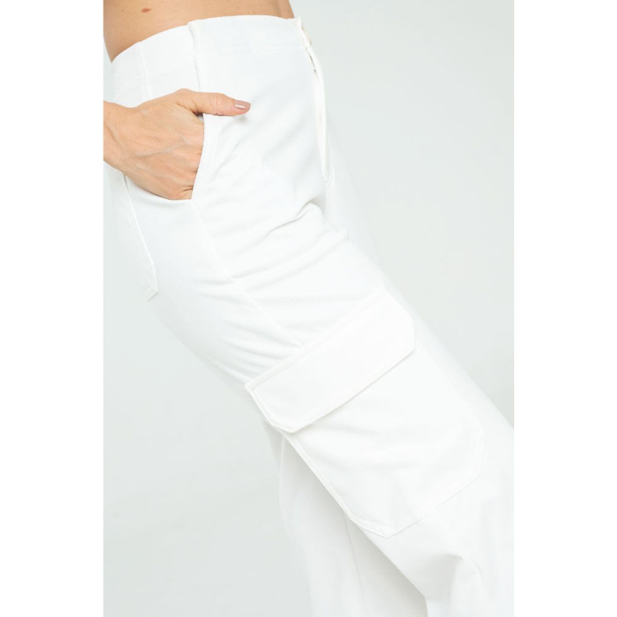 RAGGED - Pantalon durazno cargo Blanco crudo Ragged,