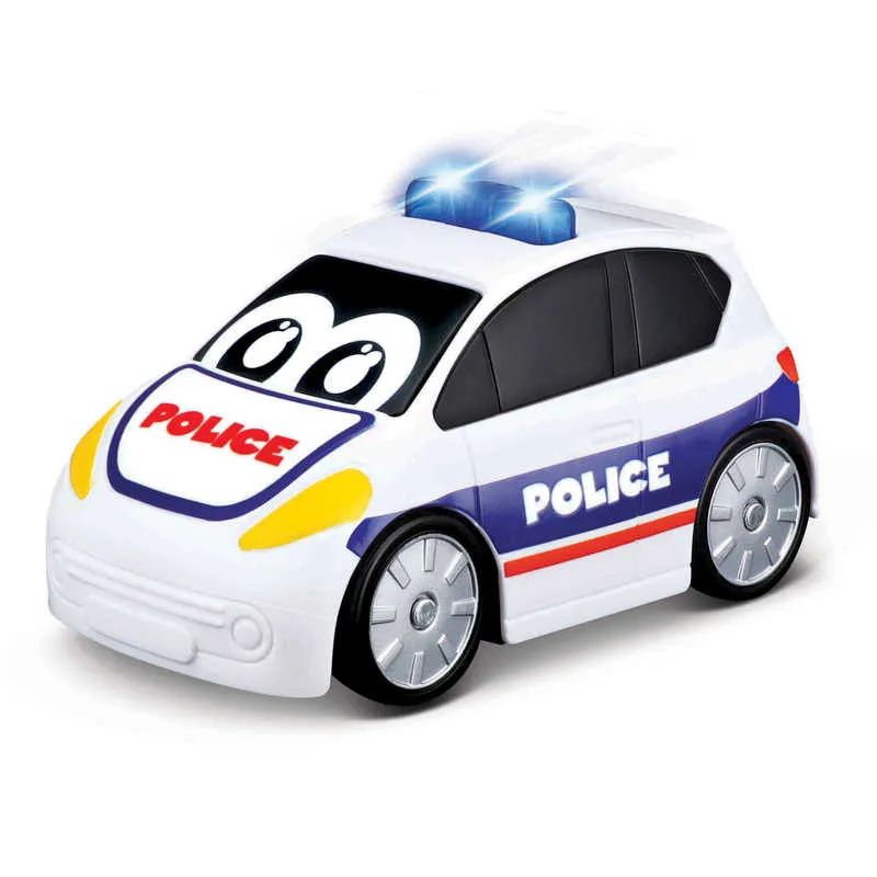 JUGANDO Y EDUCANDO - Carro de policía con luces y sonidos  para niños bebés