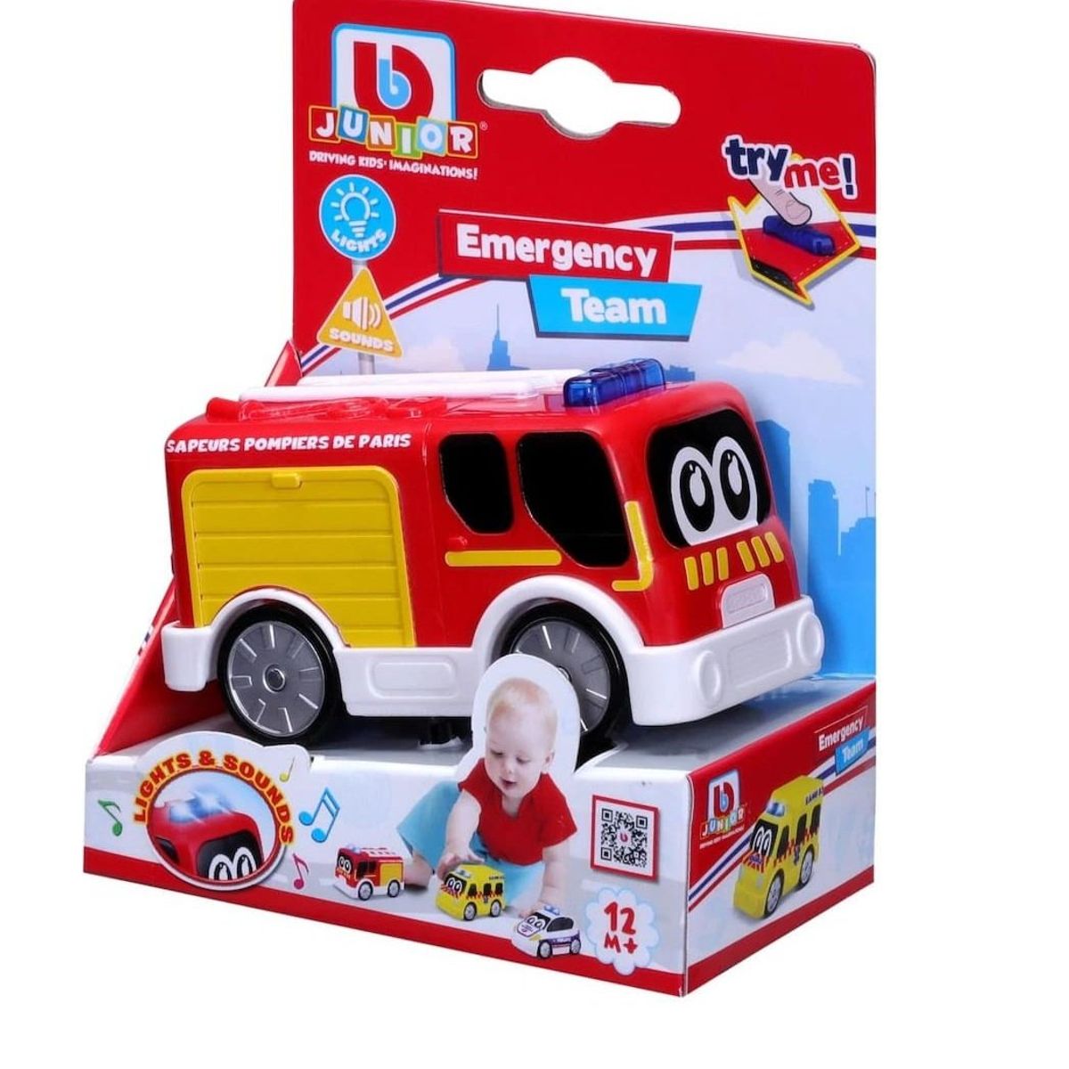 JUGANDO Y EDUCANDO - Carro De Bomberos Con Luces Y Sonidos Para Niños Y Bebés