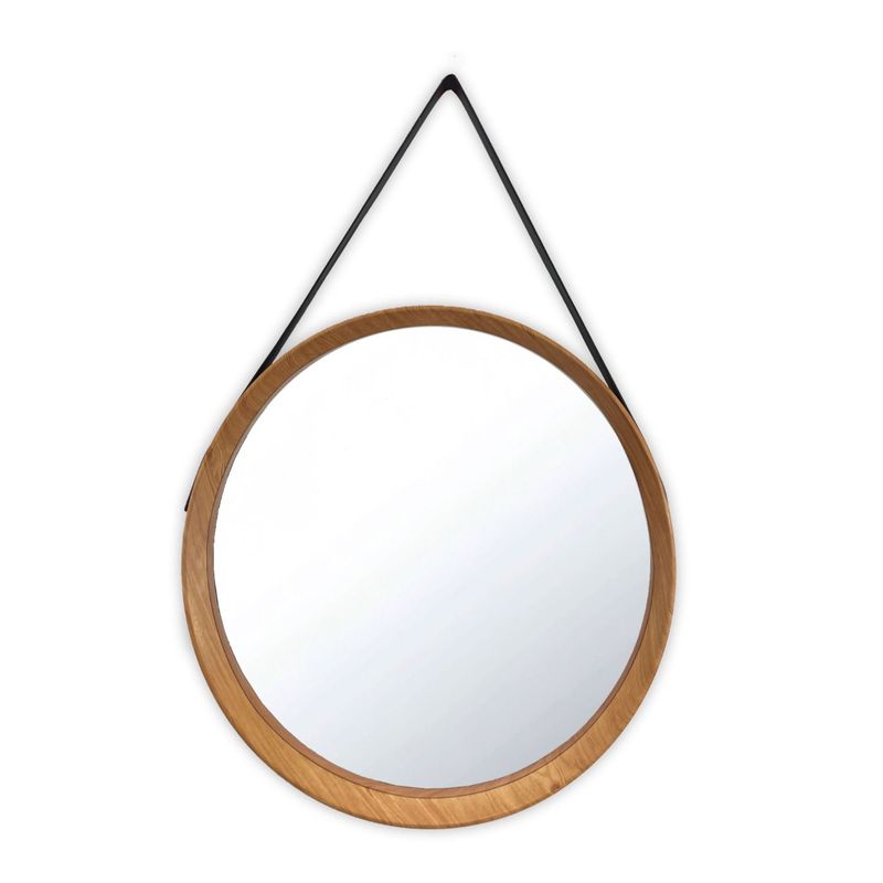 DIMATEX LEON - Espejo Redondo Acabado de Madera Decorativo Sala Refmayorca