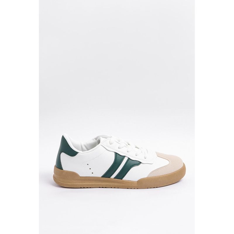 KOAJ - KOAJ Tenis estilo urbano, en color blanco con suela plana cont MUJER