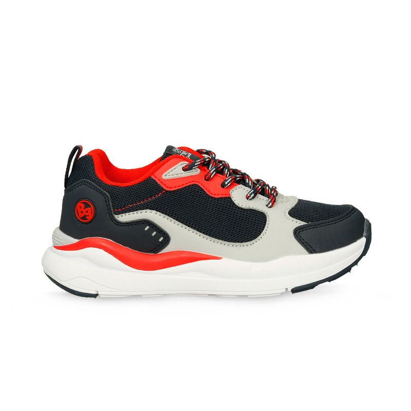 BUBBLE GUMMERS - Tenis Infantil Para Niño Bubblegummers Deportivos Azul-Rojo Reik
