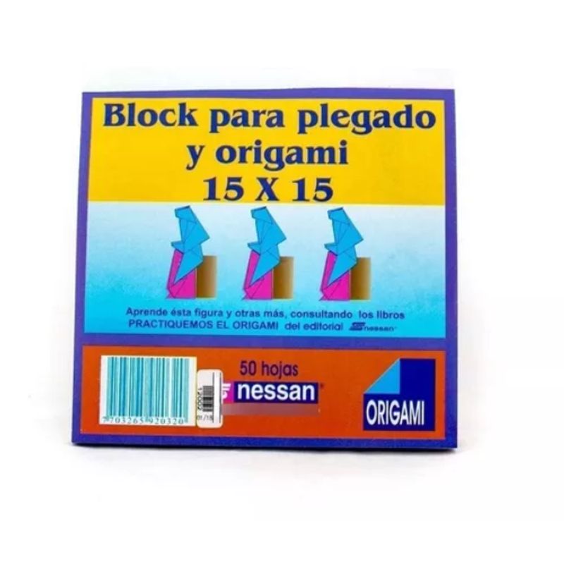 GENERICO - 12 Block Origami 15 X 15 Cada Uno Cont 50 Hojas
