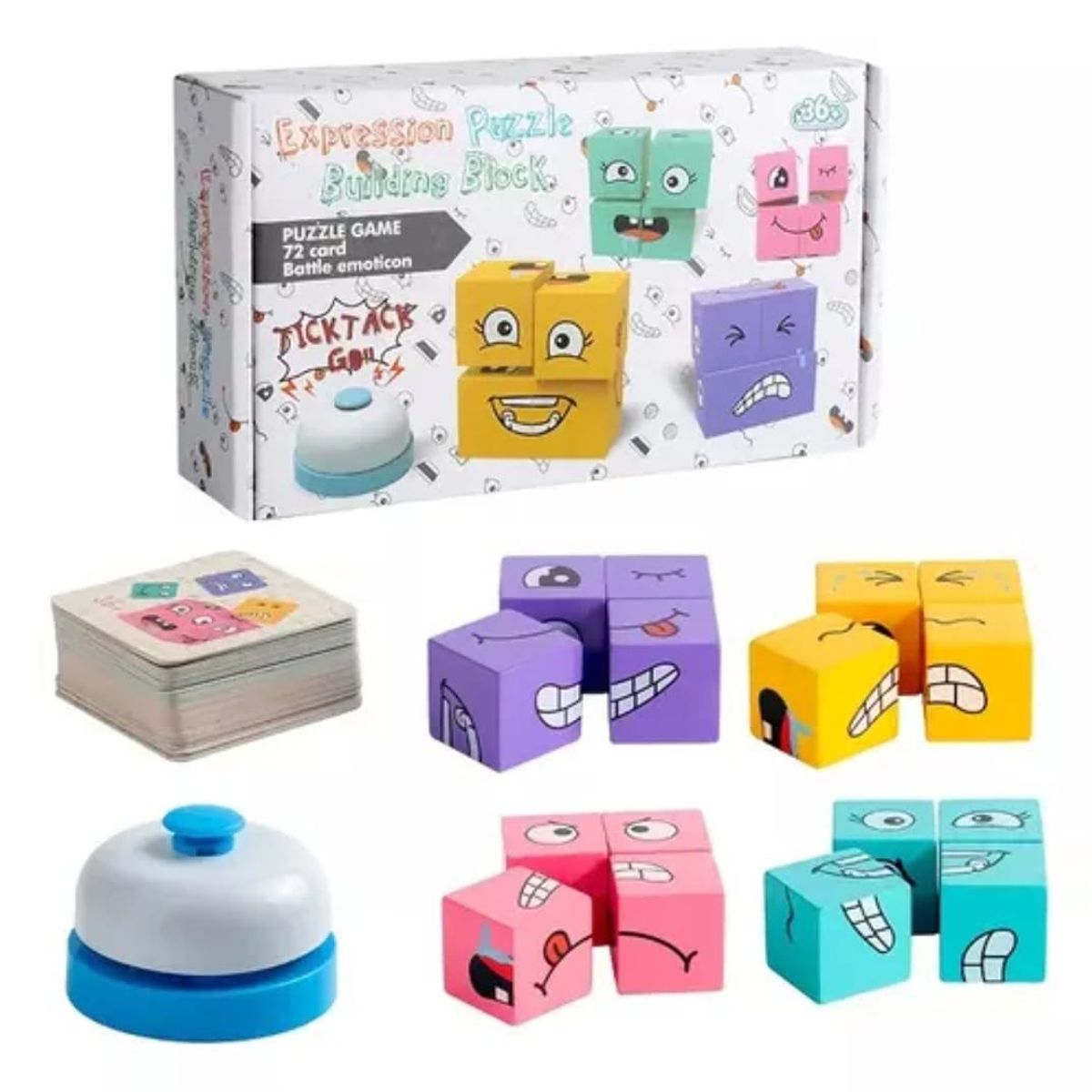 GENERICO - Juego De Mesa Didáctico Face Change Cambio De Emociones Cube