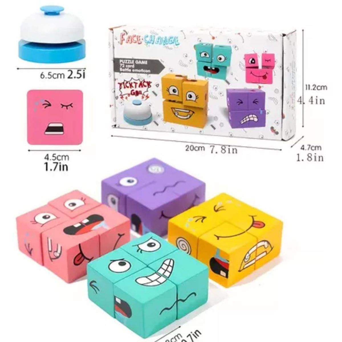 GENERICO - Juego De Mesa Didáctico Face Change Cambio De Emociones Cube