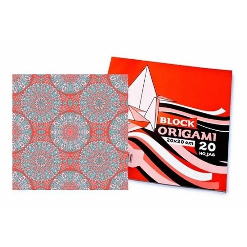GENERICO - 12 Block Origami 20 X 20 Cada Uno Cont 20 Hojas