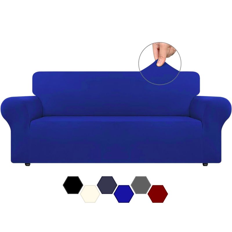 KARYTEX - Funda Protector para Sofá 3 Puestos Elástico Azul Rey