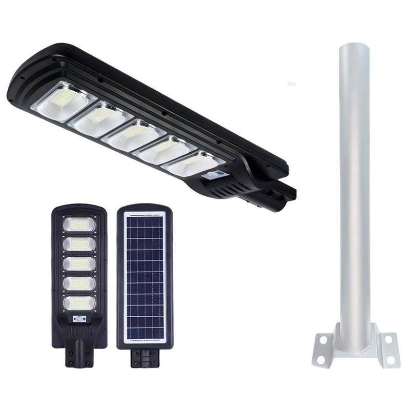 AMERICAN GENERICS - Lámpara Solar LED Jortan 250w Con Sensor y Panel Solar Exteriores