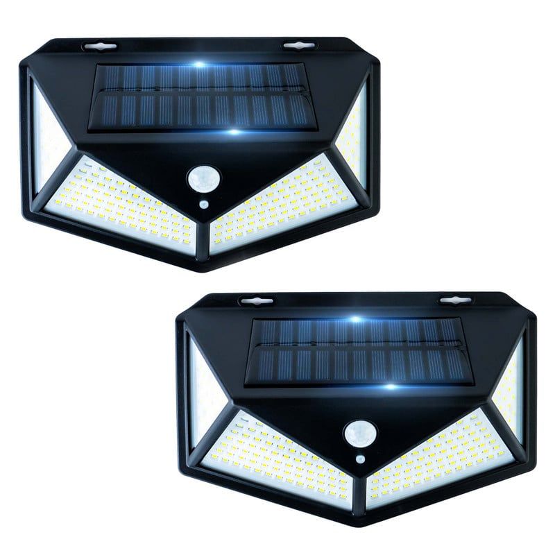 ENERGY PLUS - Set x2 Lámparas Solares con Sensor Energía Ecológica LED