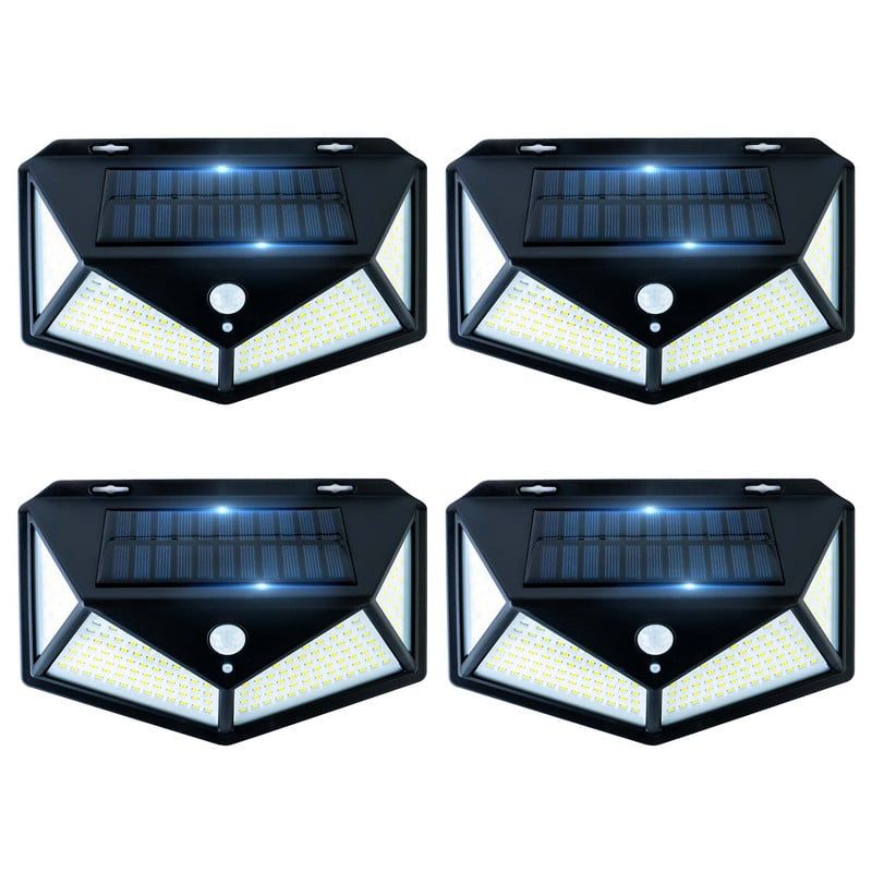 ENERGY PLUS - Set x4 Lámparas Solares con Sensor Energía Ecológica LED