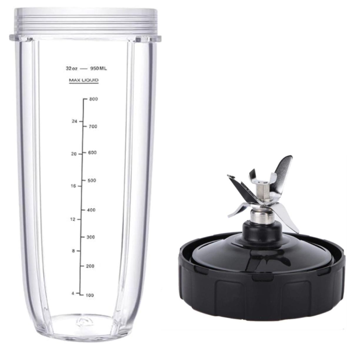 GENERICO - Kit Vaso + Cuchilla Para Licuadora Nutri Ninja De 7 Aletas