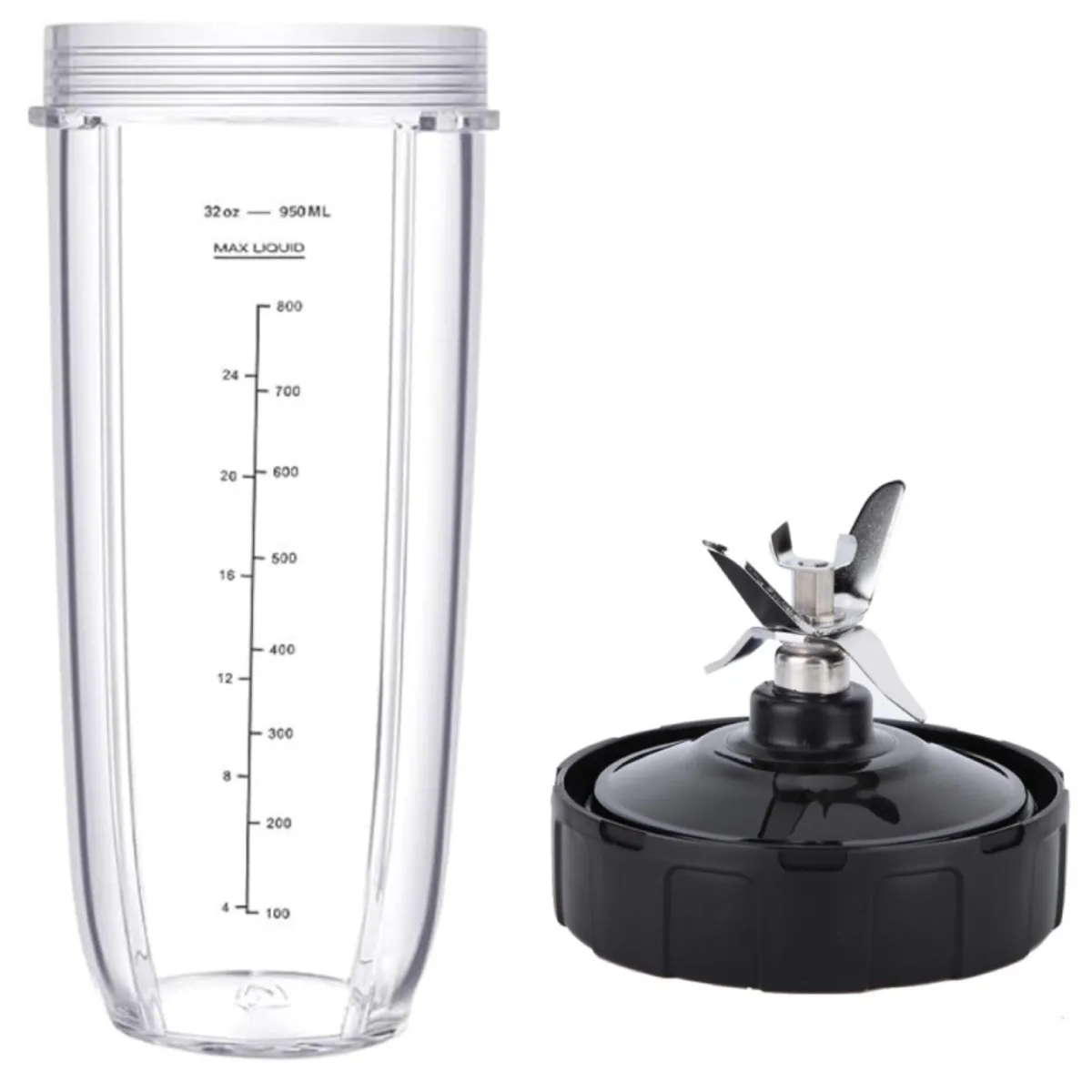 GENERICO - Kit Vaso + Cuchilla Para Licuadora Nutri Ninja De 7 Aletas