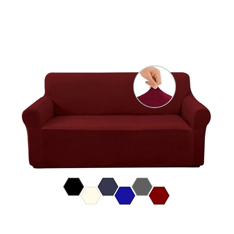 KARYTEX - Funda Protector para Sofá 2 Puestos Elástico Vinotinto