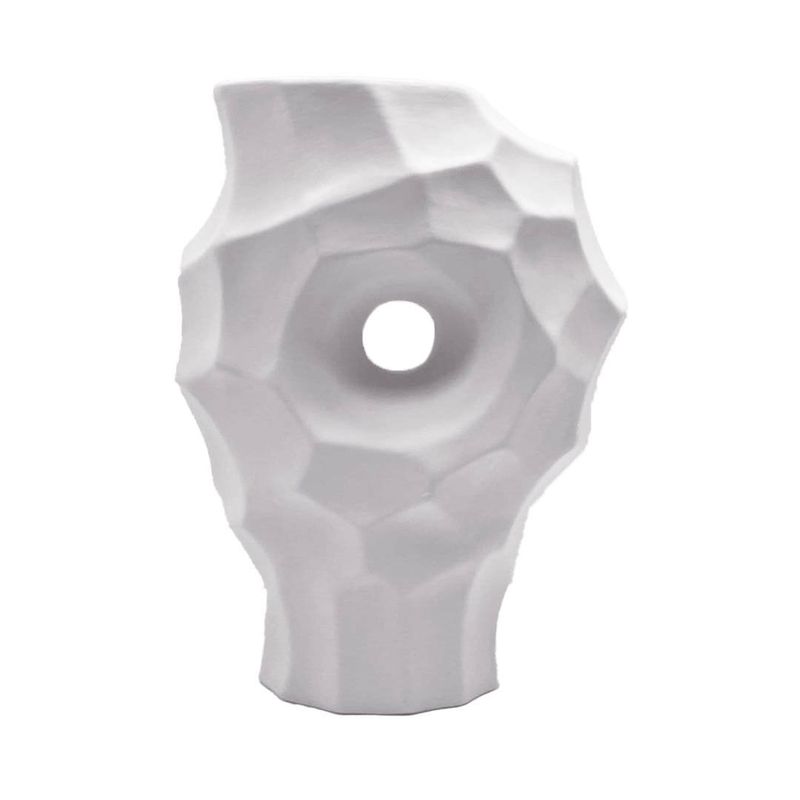 GENERICO - Florero En Cerámica Figuras 24cm Blanco