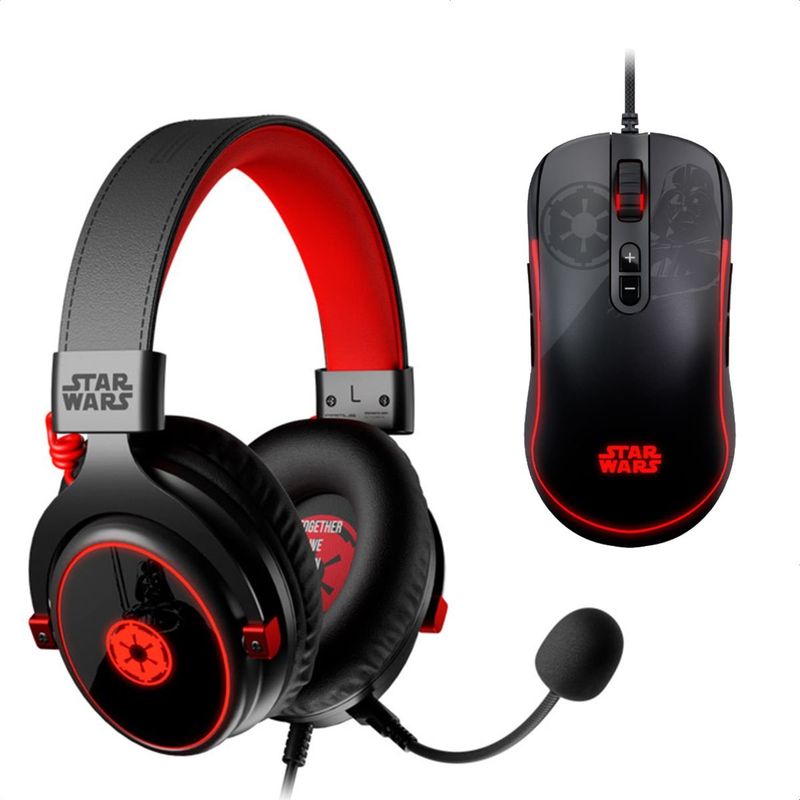 PRIMUS - Combo Gamer Mouse + Diadema Primus Ed Star Wars Darth Vader