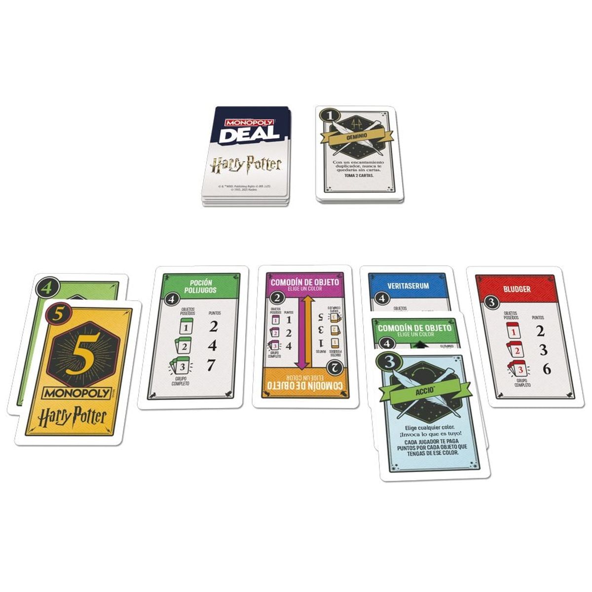 HASBRO GAMING - Juego de Mesa Monopoly Deal Harry Potter