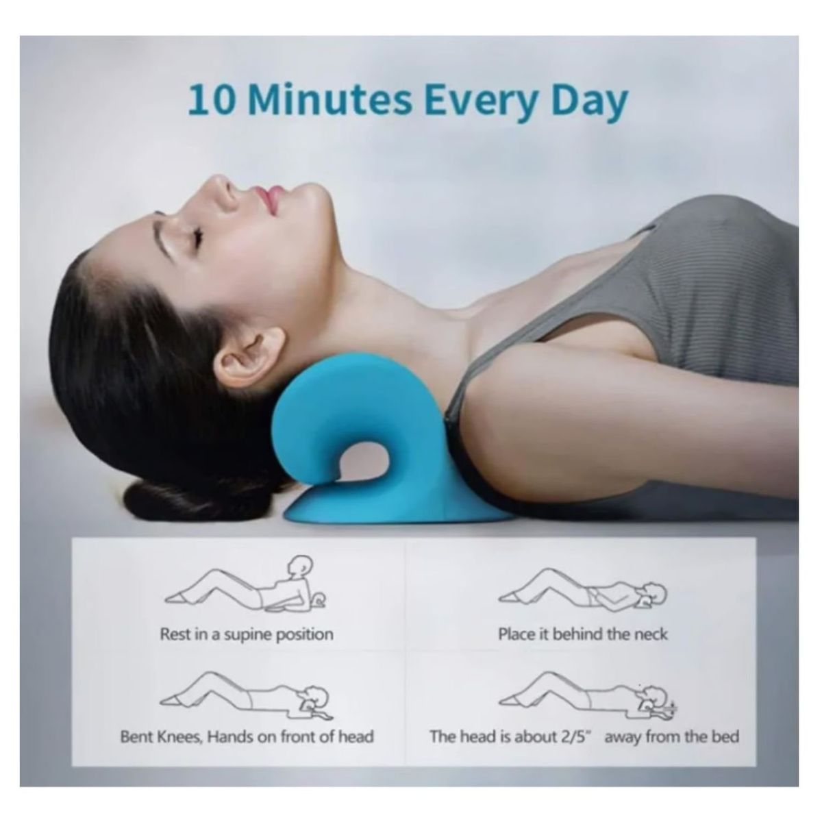 GENERICO - Soporte de tracción cervical quiropráctico relajante