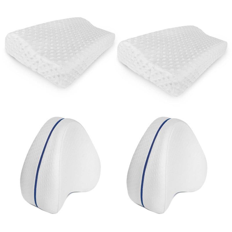 ENERGY PLUS - Pack x4 Almohadas 2 Viscoelásticas +2 Ortopédica de piernas