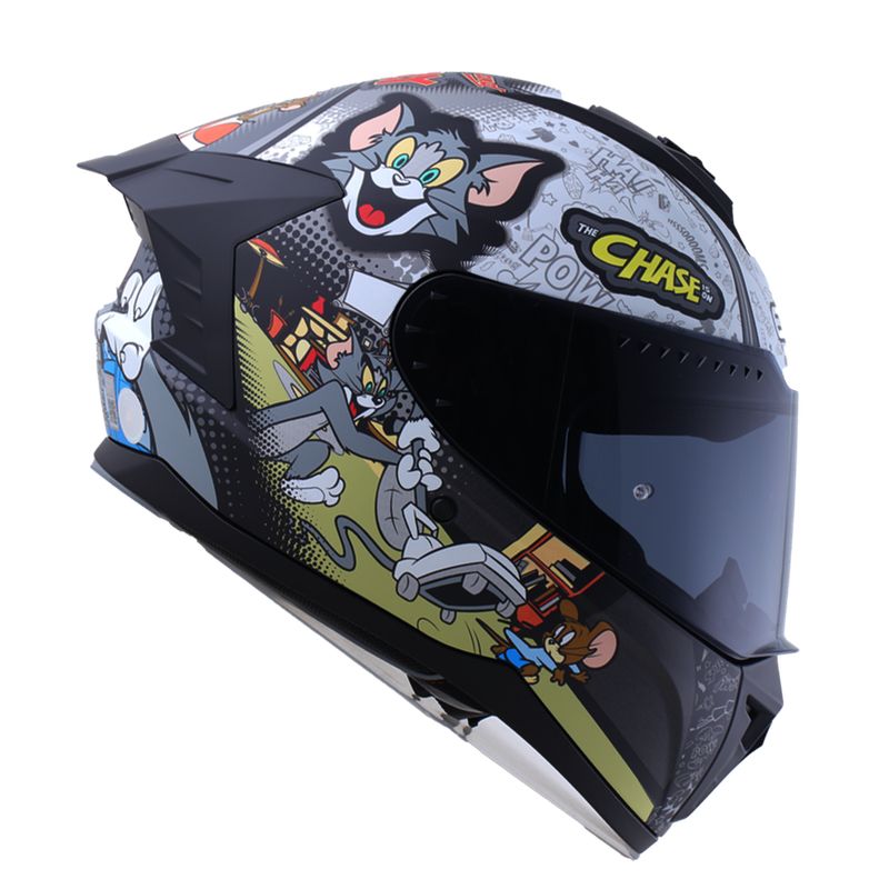 EDGE HELMETS - Casco Warner Integral Extreme Tom & Jerry Mate Certificado DOT - ECE - M