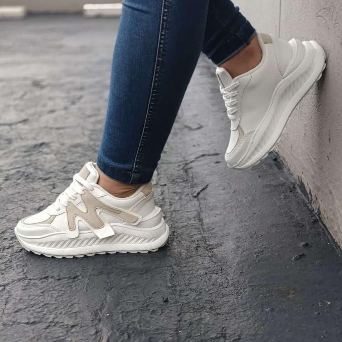 URBAN PLUS - TENIS PARA MUJER BLANCOS