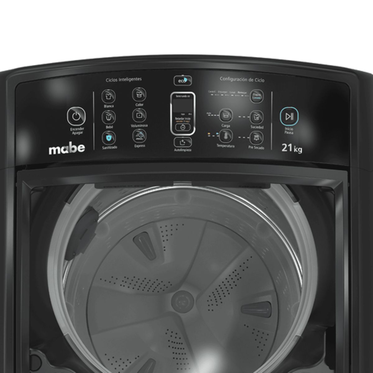 MABE - Lavadora Automática Digital 21 Kg Diamond Gray Mabe
