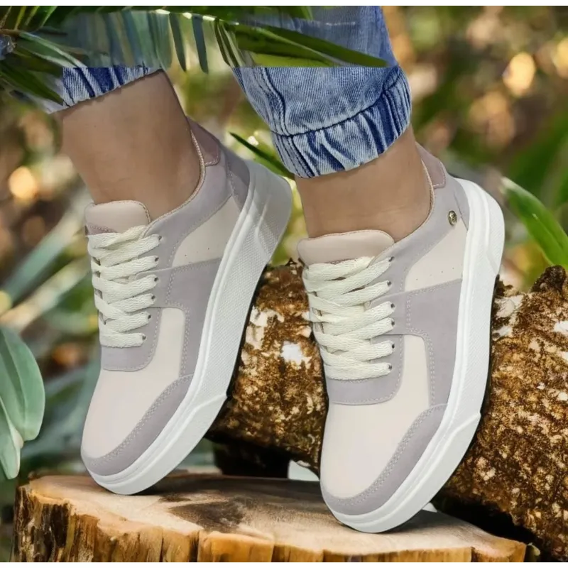 URBAN PLUS - TENIS PARA MUJER BEIGE