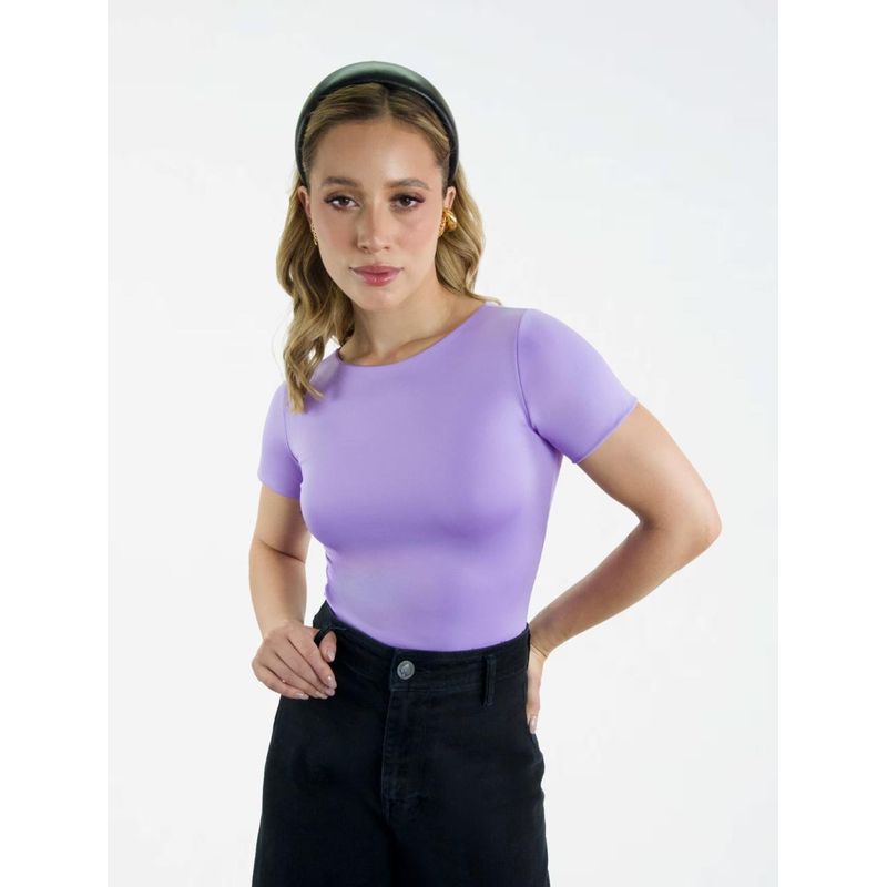MOLGOA - Body para Mujer Manga Media - Antoniette Lila