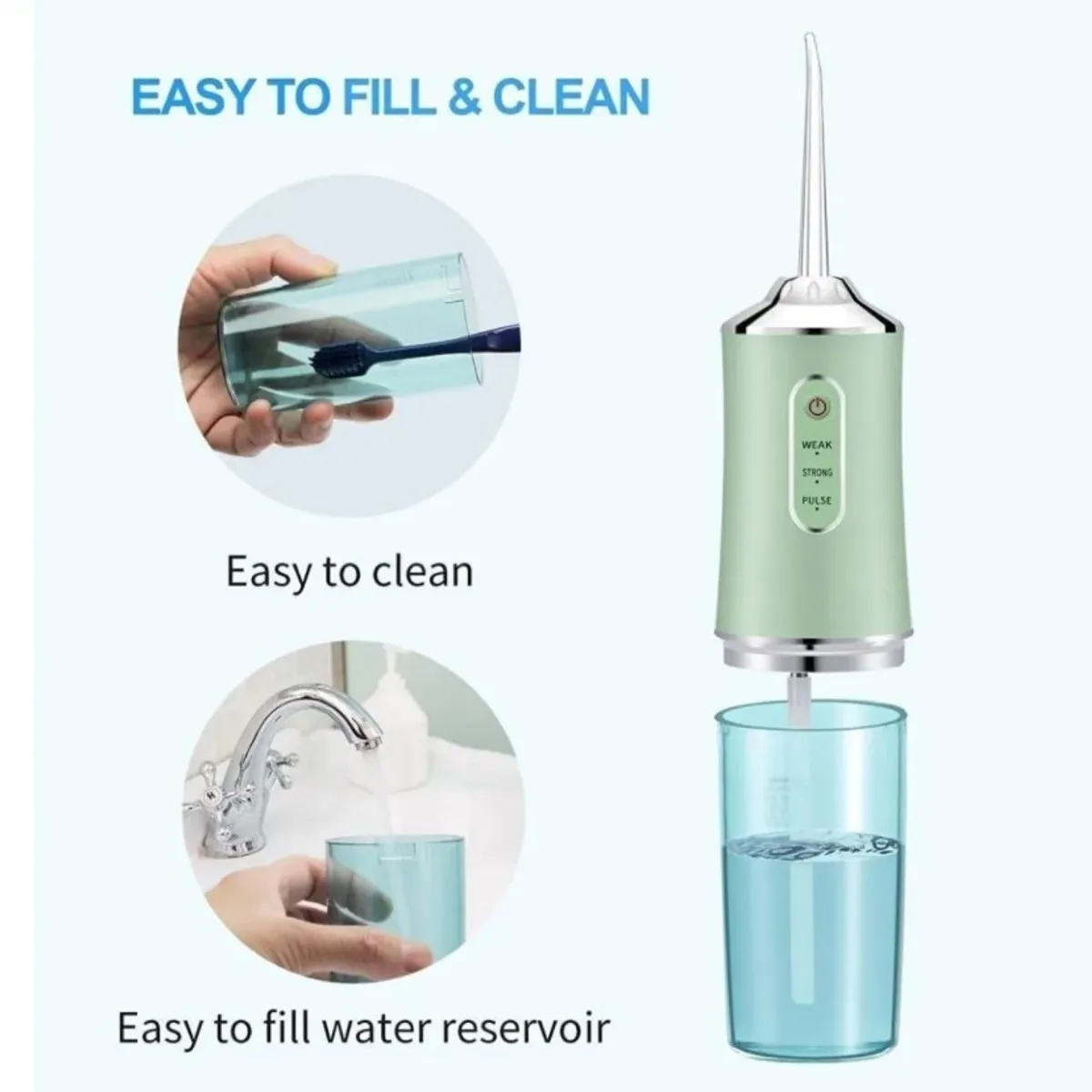 ZHOPI CO - Irrigador Oral Limpieza Dental Profunda Recargable