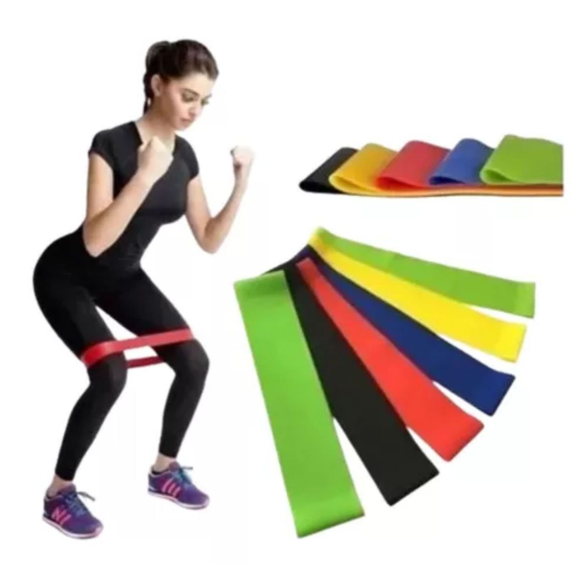 GENERICO - Set De Bandas De Resistencia X5 Fitness Gym Ejercicios Elast