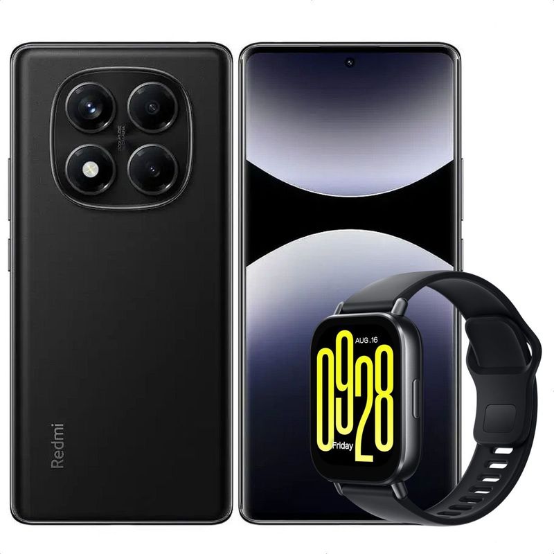 XIAOMI - Celular Redmi Note 14 Pro 256GB /8GB Negro + Watch 5 Active Blk