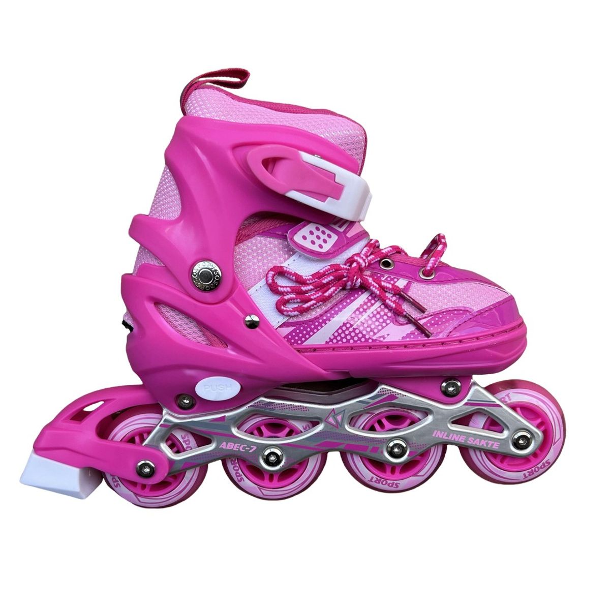 DISTRIONLINE - Patines Semiprofesionales Iniciación Rosado Talla M