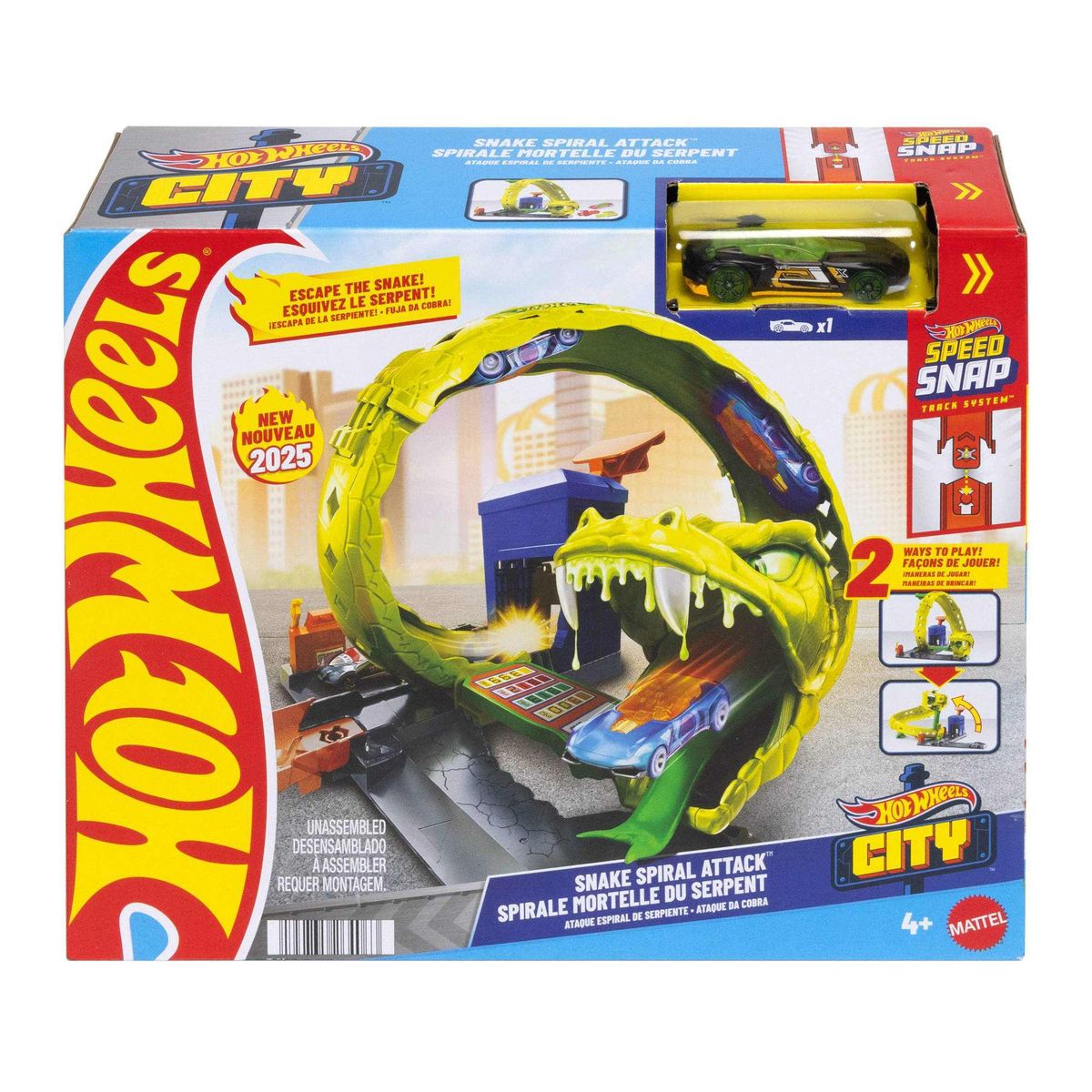 HOT WHEELS - Hot Wheels City Pista Ataque De Serpiente