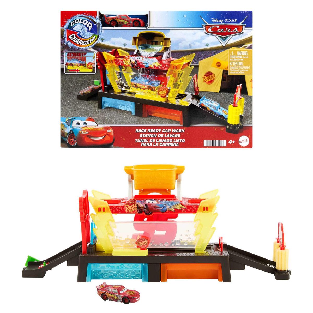 CARS - Cars Color Changers Pista Autolavado Rayo Mcqueen