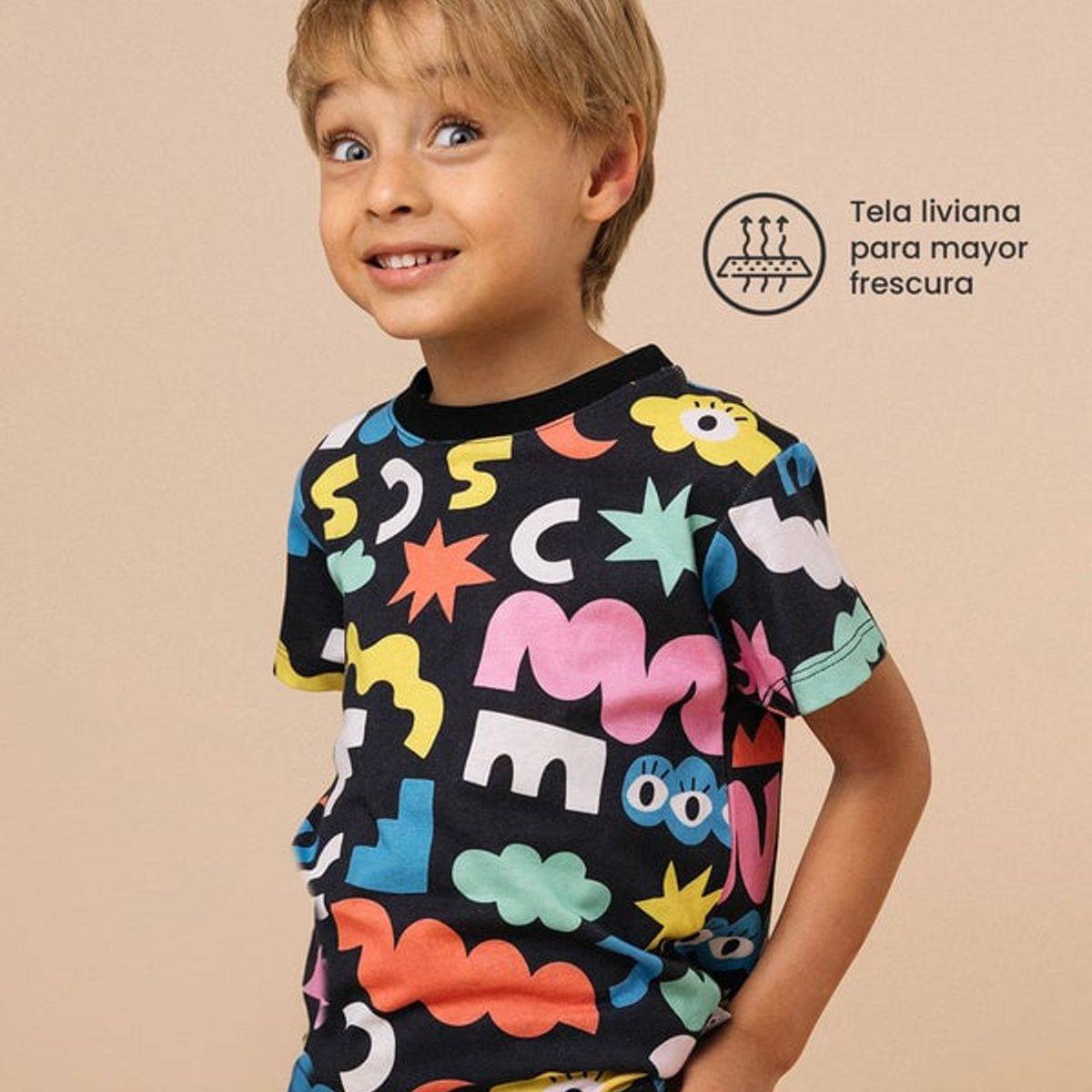 DOSOJOS - Camiseta para niñas y niños en 100% algodón peruano - Elementos