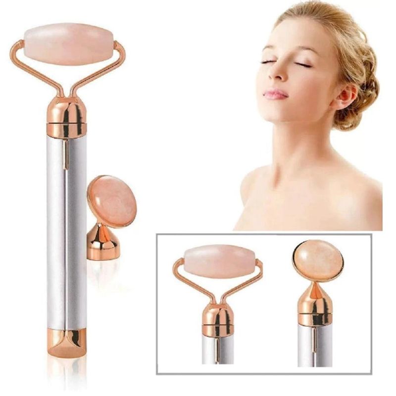 SKY - Rodillo Y Masajeador Facial Vibrador Cuarzo