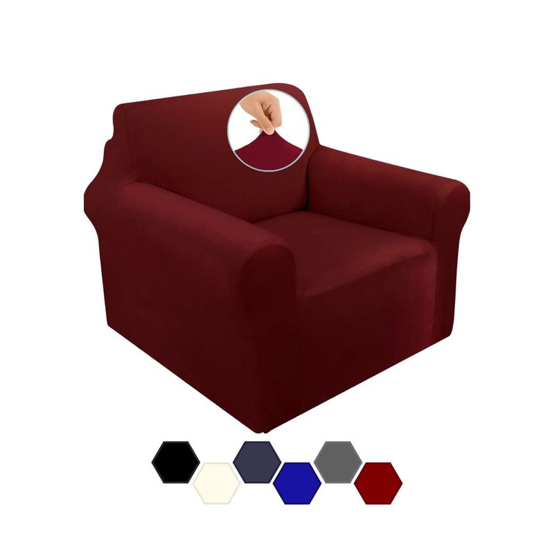 KARYTEX - Funda Protector para Sofá 1 Puesto Elástico Vinotinto