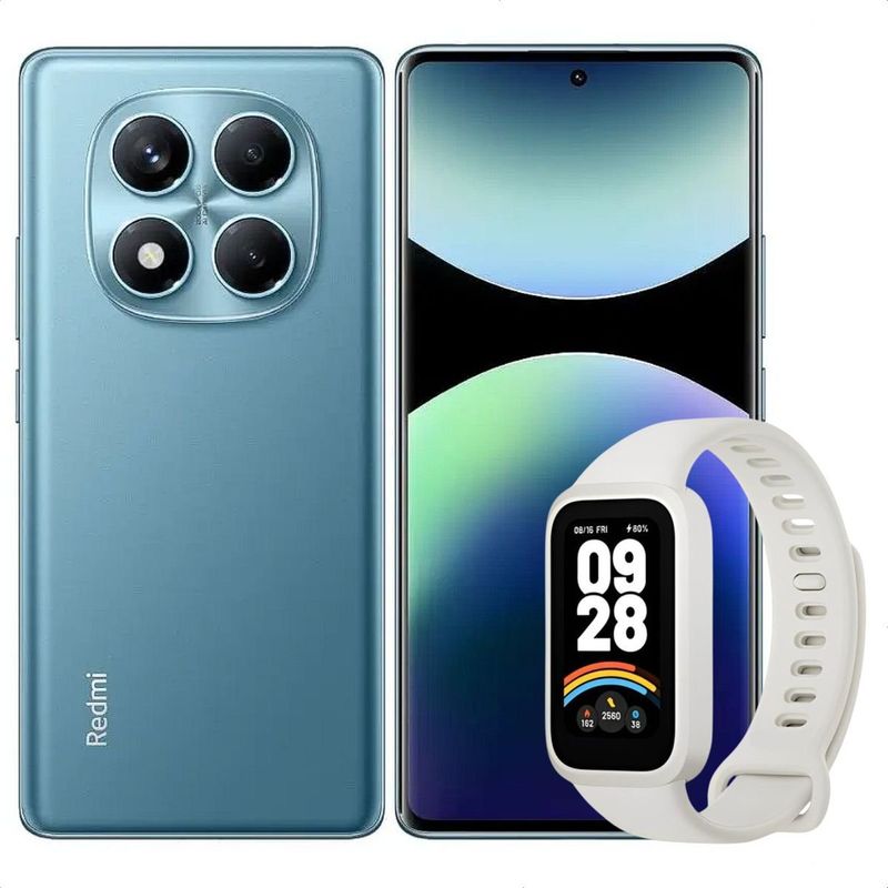 XIAOMI - Celular Redmi Note 14 Pro 256GB /8GB Azul + Band 9 Active Wht