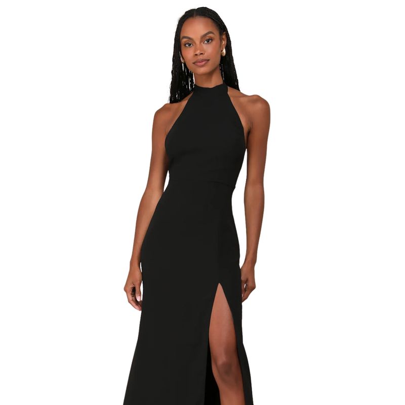 GENERICO - VESTIDO FORMAL DE MUJER CON ESPALDA DESCUBIERTA