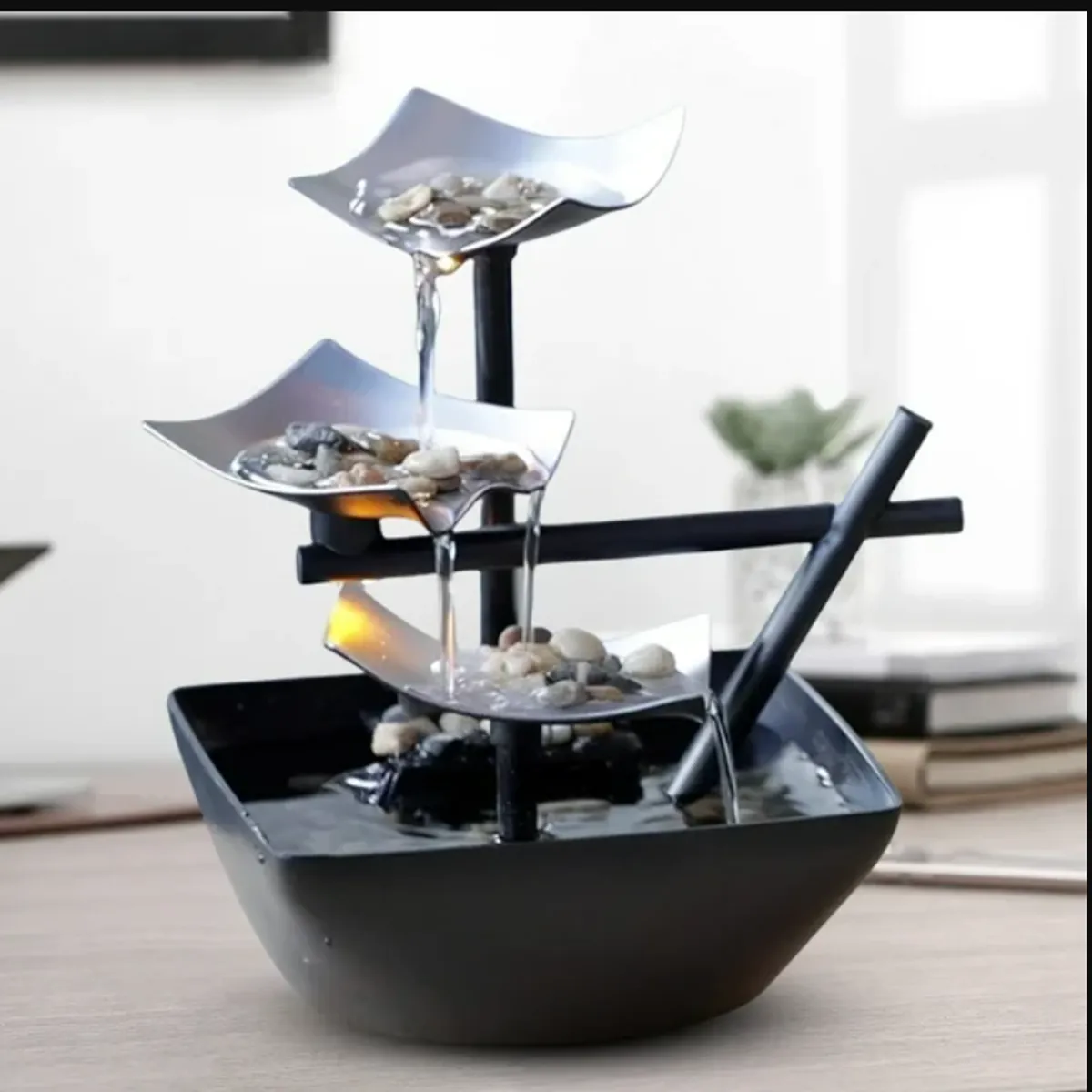 DECOR AND HOME - FUENTE DECORACION HOGAR CON CASCADA Y PIEDRAS