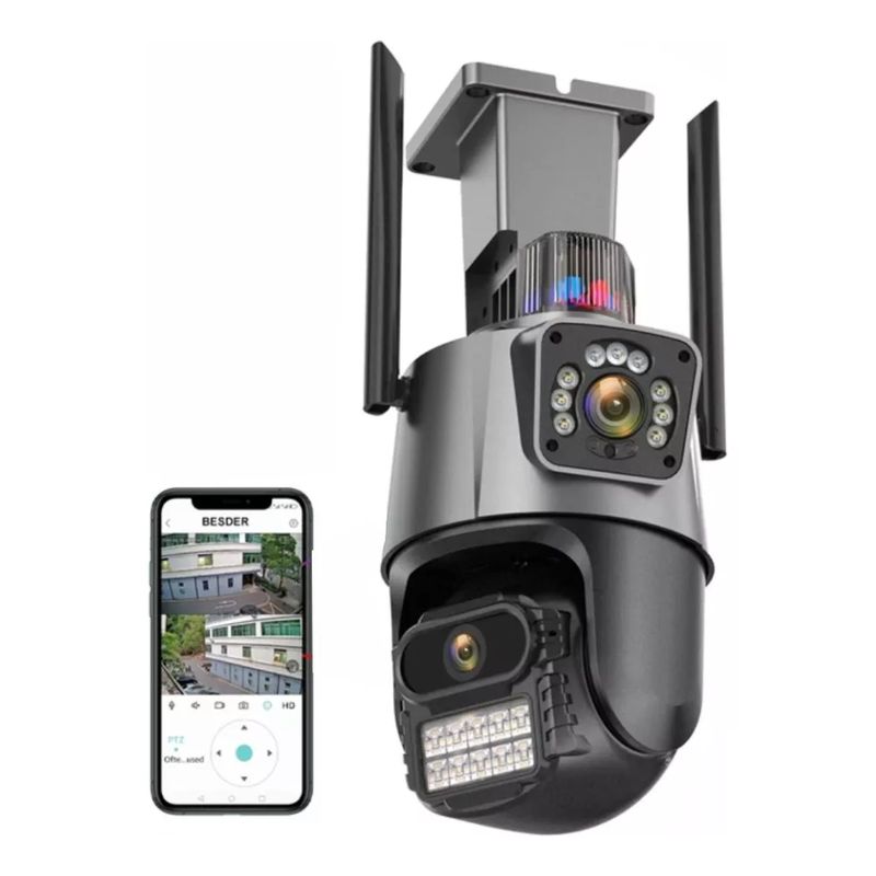 GENERICO - Camara Seguridad Alarma Doble Sensor Seguimiento Automatico