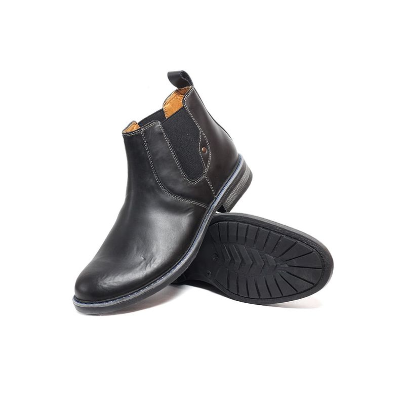 GENERICO - Botas Cuero Hombre Negro OCAi Bruno