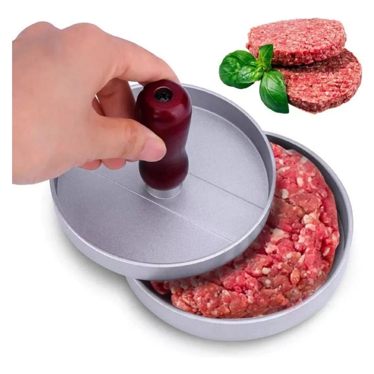 GENERICO - Molde Prensa Manual Para Carne Hamburguesa Cocina