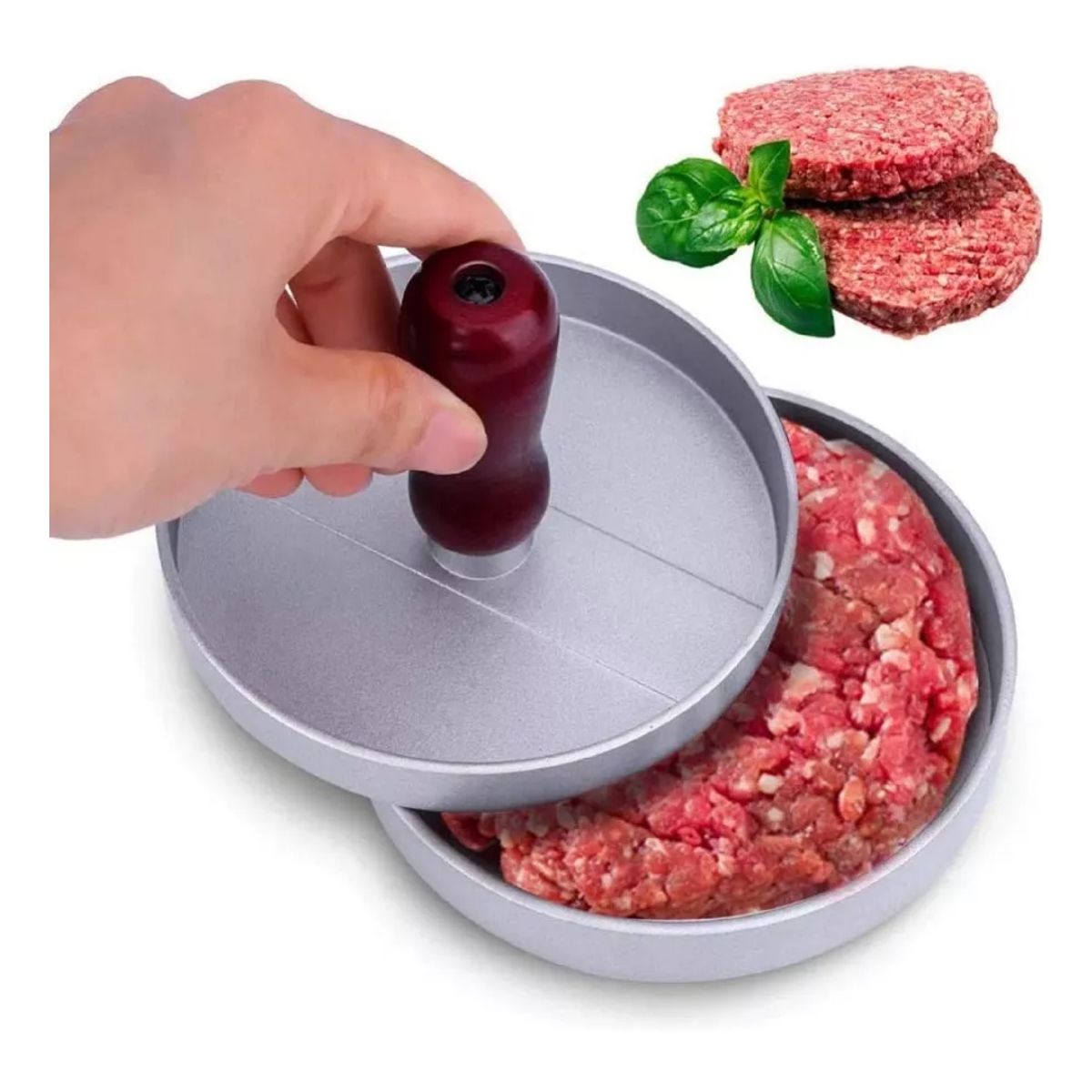 GENERICO - Molde Prensa Manual Para Carne Hamburguesa Cocina