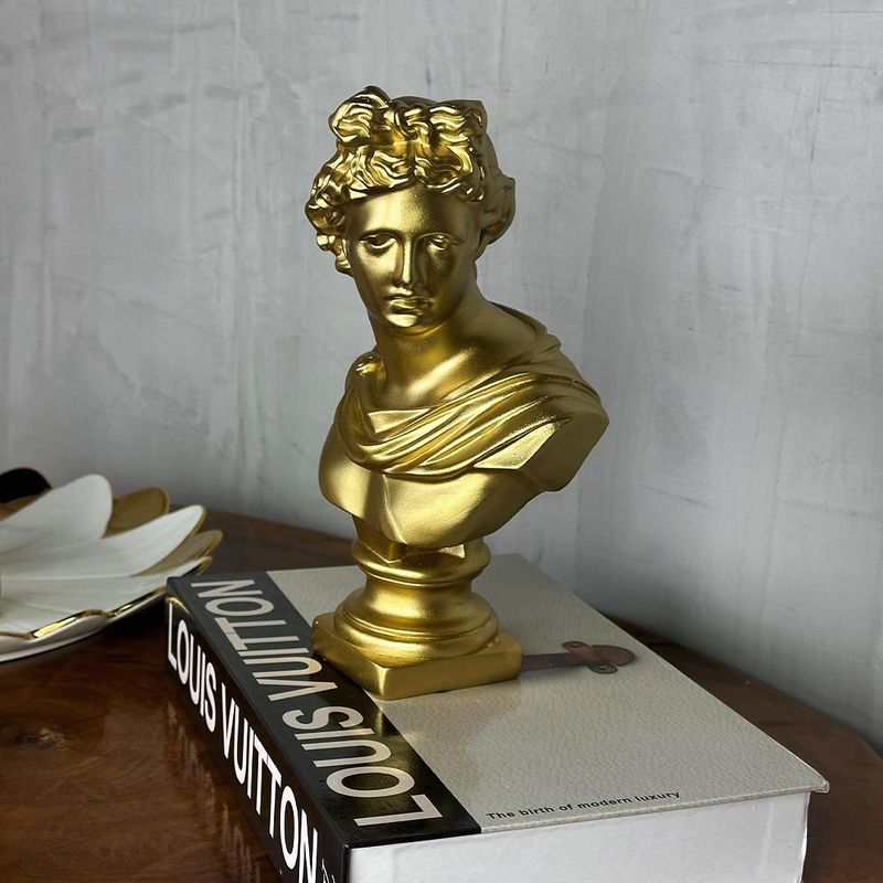 GENERICO - Figura Decorativa Hombre Griego 22cm Dorado
