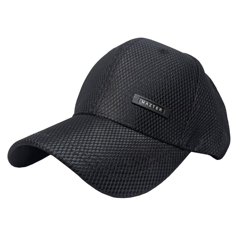 VELBROS - Gorra Cachucha Hombre Golf Beisbol Deportiva New Cap Metalic - Negro
