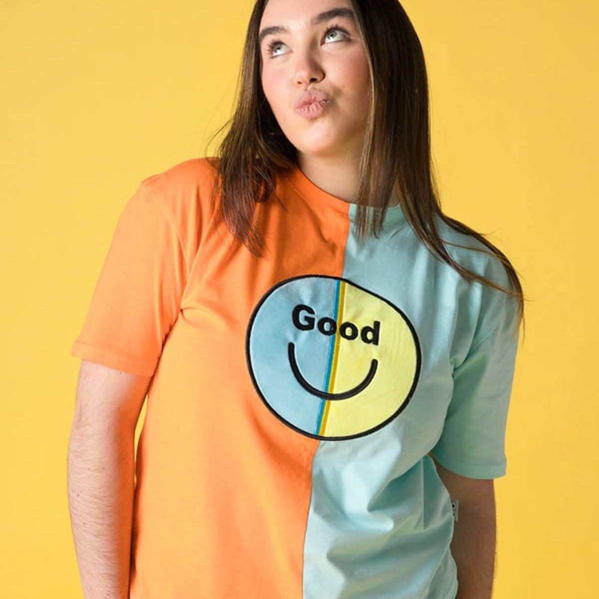 DOSOJOS - Camiseta unisex en algodón peruano cara feliz good - adultos