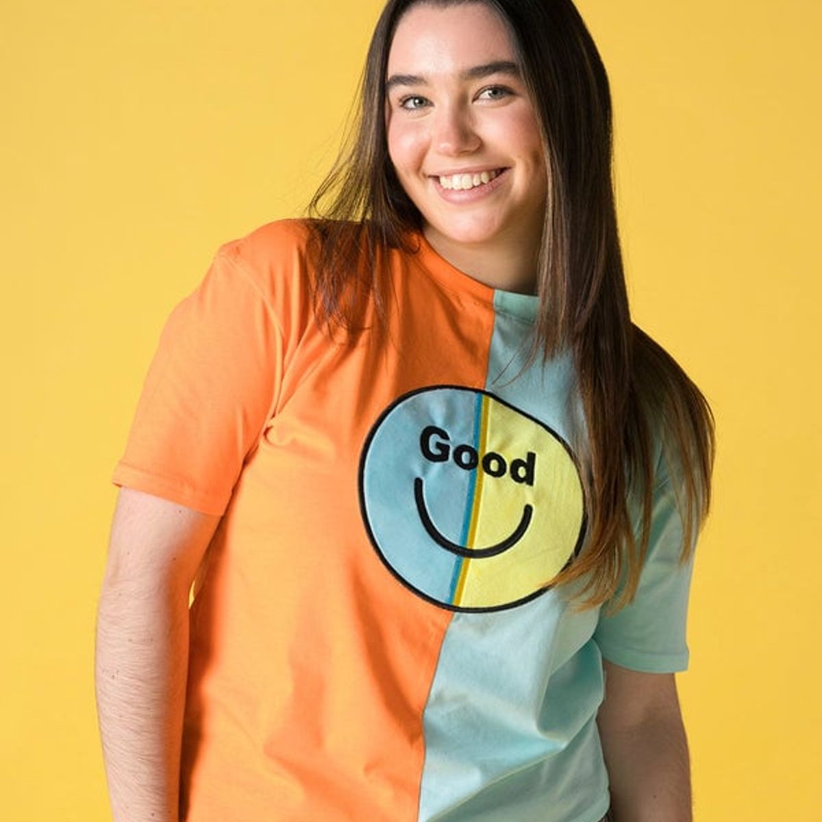 DOSOJOS - Camiseta unisex en algodón peruano cara feliz good - adultos