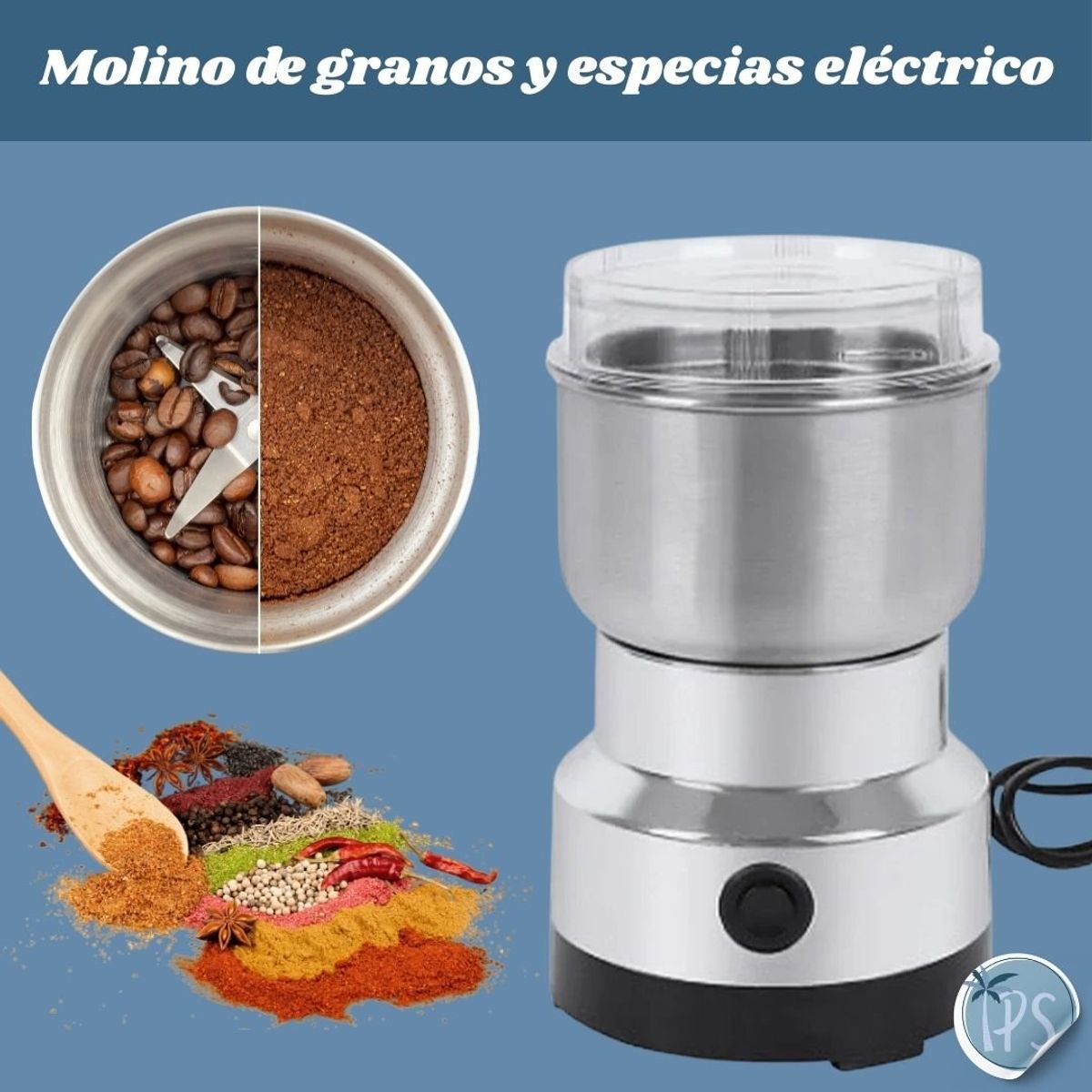 GENERICO - Molinillo Electrico Para Café De Mesón Molino De Granos